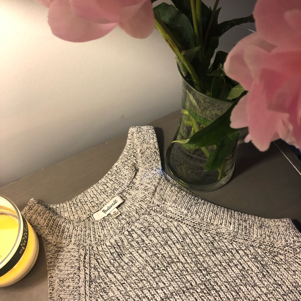 Madewell Sleeveless Heather Gray Sweater Dress